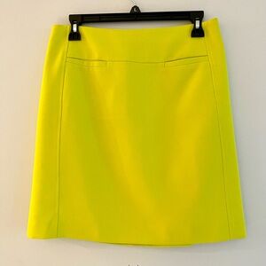 LOFT Bright Yellow / Green Skirt